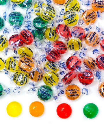 Sweetgourmet Sugar-Free Assorted Fruits Hard Candy | 4 Flavors | 2 Pounds