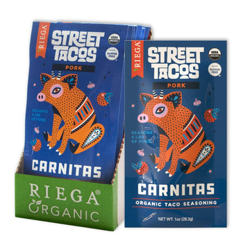 Riega Organic Carnitas Street Taco Seasoning, Perfect Mix For Authentic Slow Cooker Shredded Pork Carnitas 1 Ounce (Pack Of 8)