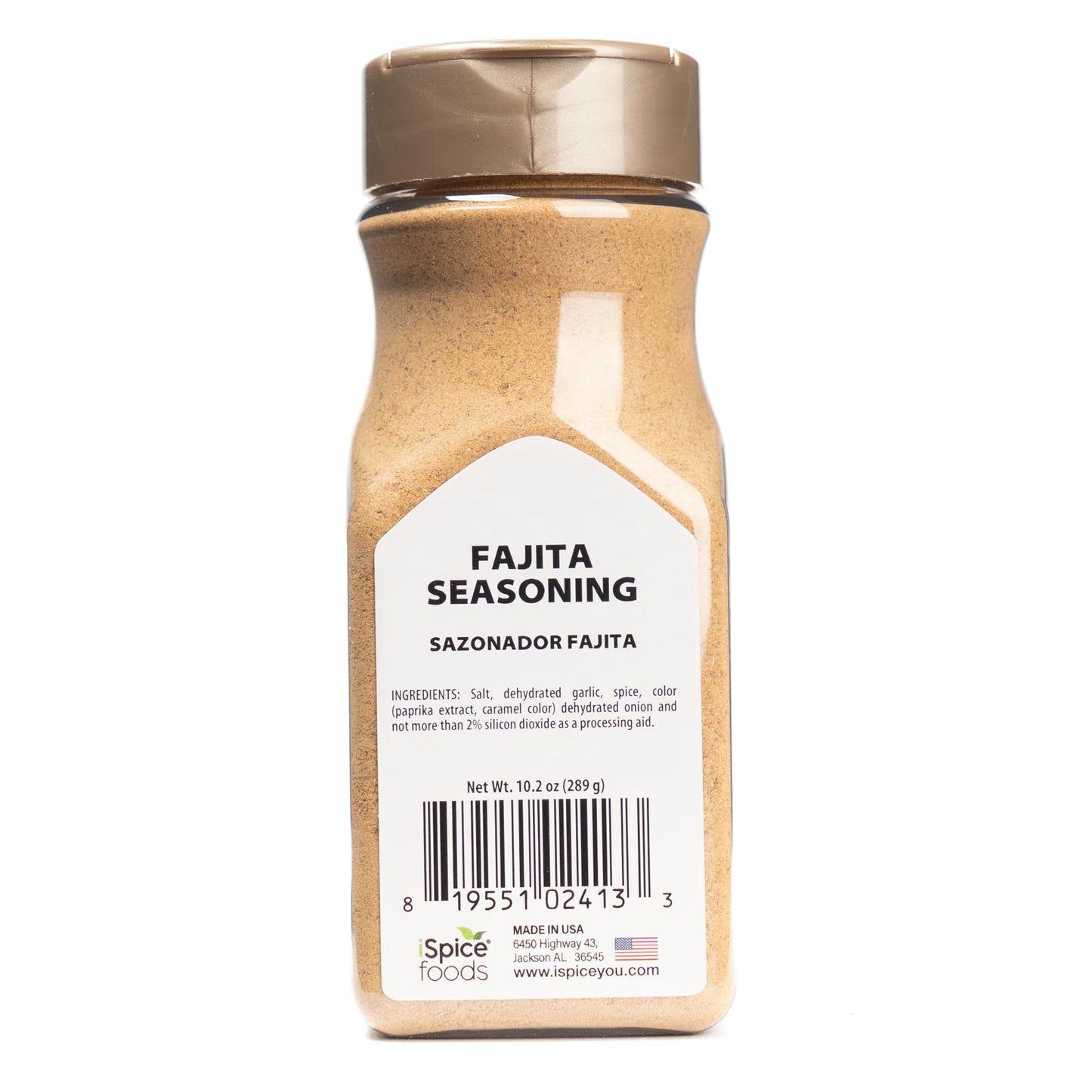 Ispice Fajita Seasoning | All-Natural, Non-Gmo, Gluten-Free, Keto Friendly Seasoning | 10.2Oz (289G)