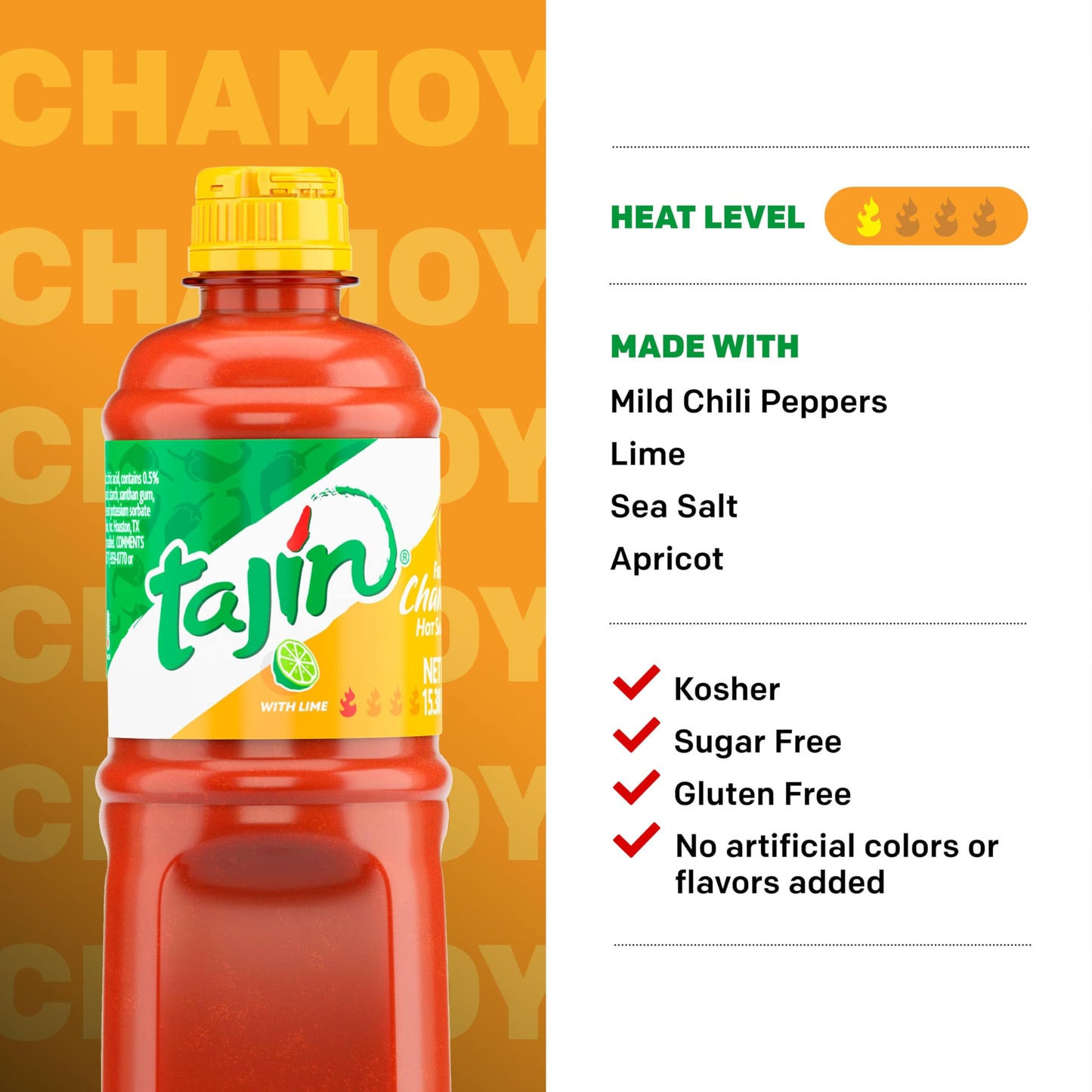 Tajín Fruity Chamoy Hot Sauce 15.38 Oz (Pack Of 12)