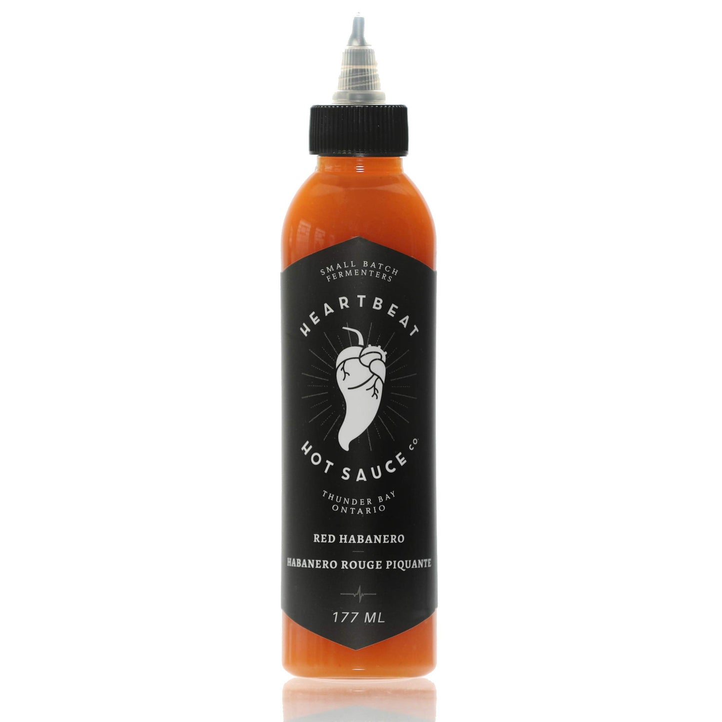 Heartbeat Hot Sauce - Red Habanero, 6 Oz. - Small Batch & Handmade, Vegan, Gluten Free, Preservative Free, Featured On Hot Ones!