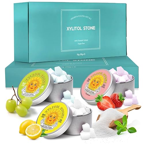 Xylitol Stone Sugar Free Candy - Vegan & Keto Friendly Unique Hard Candy - 100% Natural Flavor Candies - Gluten Free & Non-GMO B