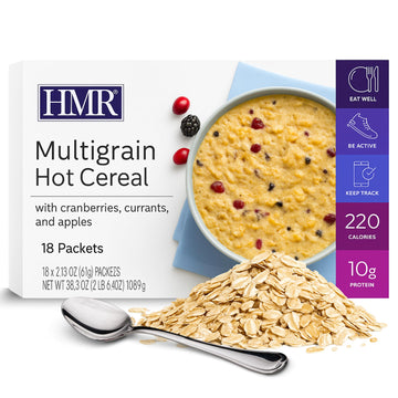 HMR Multigrain Hot Cereal - High Protein Oatmeal Alternative for Weight Loss | 10g Protein, 220 Calories | Low Calorie Breakfast