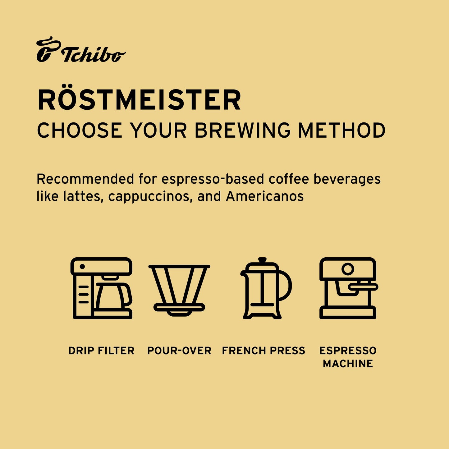 Tchibo Ground Coffee - Röst Frisch Röstmeister - Dark-Roasted Arabica Beans With Aromas Of Bittersweet Chocolate - Intensity 5/6, Acidity 1/6, Roast Level 6/6-12 Oz - Pack Of 6