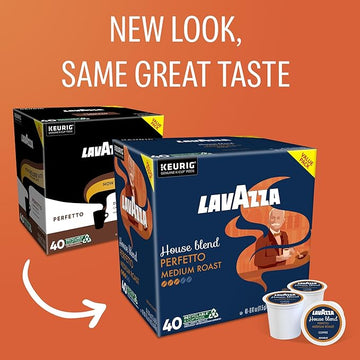 Lavazza Perfetto Coffee K-Cups for Keurig Brewer, 40 Count, Rich Coffee Flavor, Convenient Single-Serve Pods