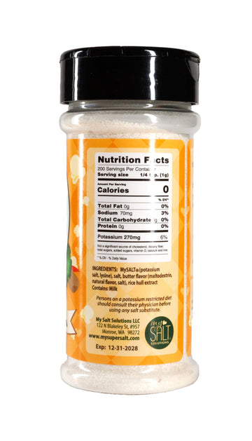 My Super Salt Butter - Functional Butter-Flavored Salt Substitute - 85% Less Sodium - Smart Nutrition + Comfort Food Flavor - 7