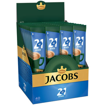 Jacobs 2 In 1 Unsweetened Instant Coffee - 40 Sticks