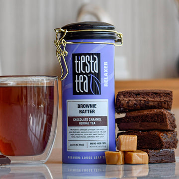 Tiesta Tea - Brownie Batter - Chocolate Caramel Herbal Tea - Loose Leaf Tea Blend - Non-Caffeinated Herbal Tea - Make Hot Or Ice