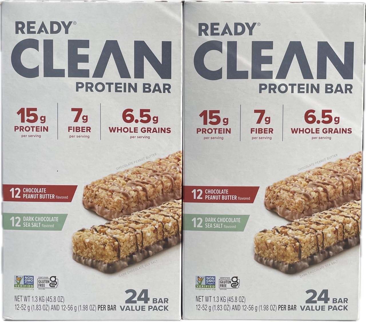 Come Ready Nutrition Clean Protein Bars (2 pack) 48 Total Bars - 24 Chocolate Sea Salt and 24 Chocolate Peanut Butter ONLY $1.38