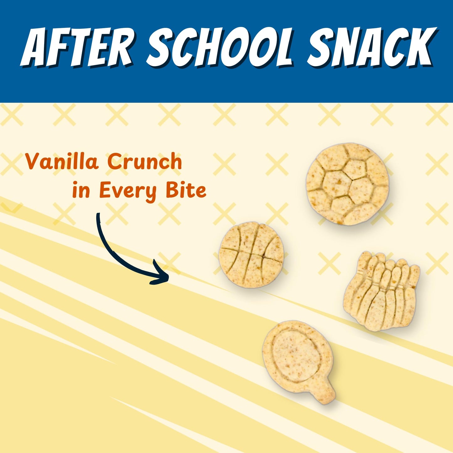 MJM All-Sports Bites Vanillas Grahams - Case of 25 Packs | Snack for Active Lifestyles | Wholesome Vanilla Flavor | Convenient a