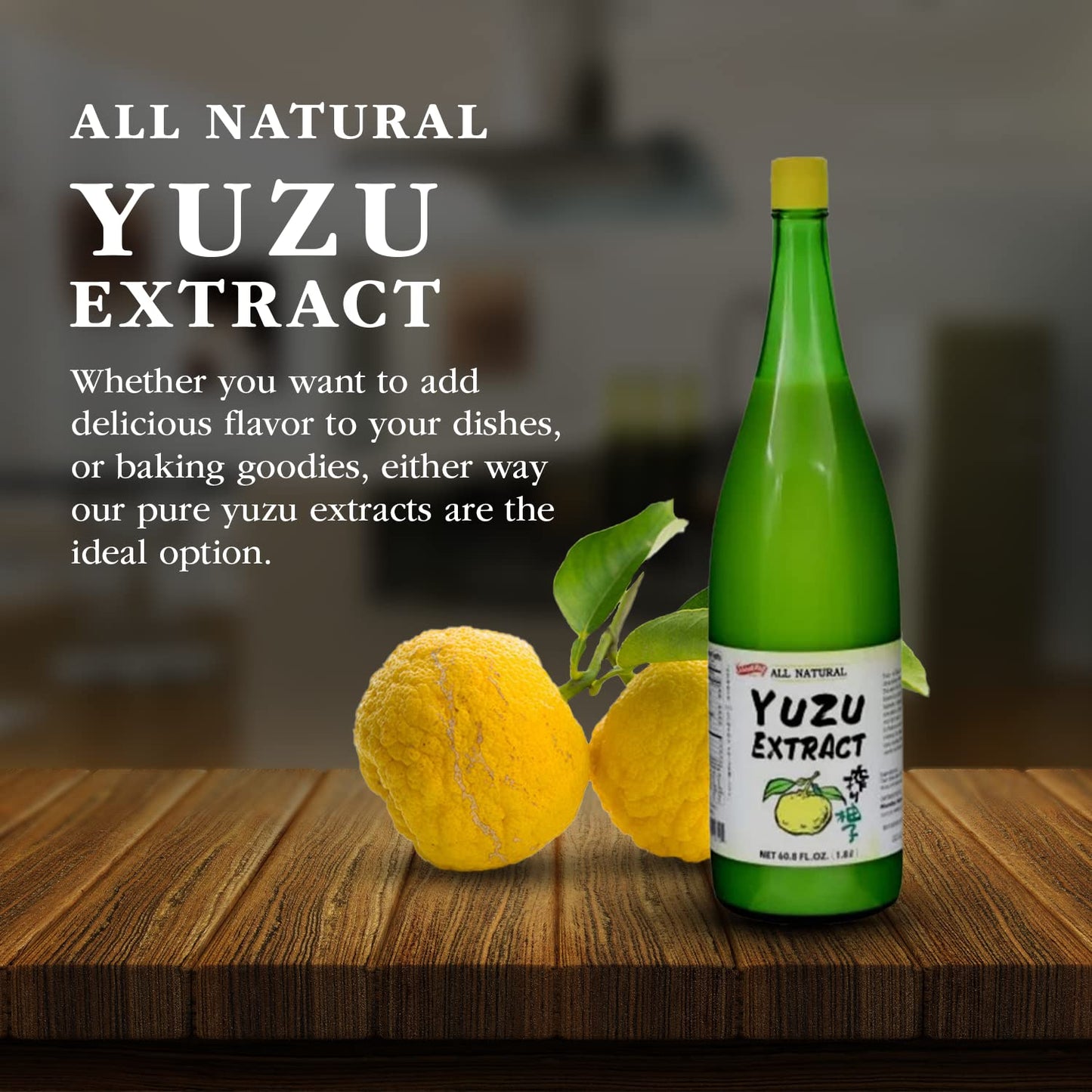 Shirakiku Yuzu Extract | Pure Japanese Yuzu Juice | Versatile Yuzu Extract Used For Baking, Food Flavoring And Asian Drink Mixture | Sweet & Tangy Citrus Flavor | - 60.8 Fl Oz
