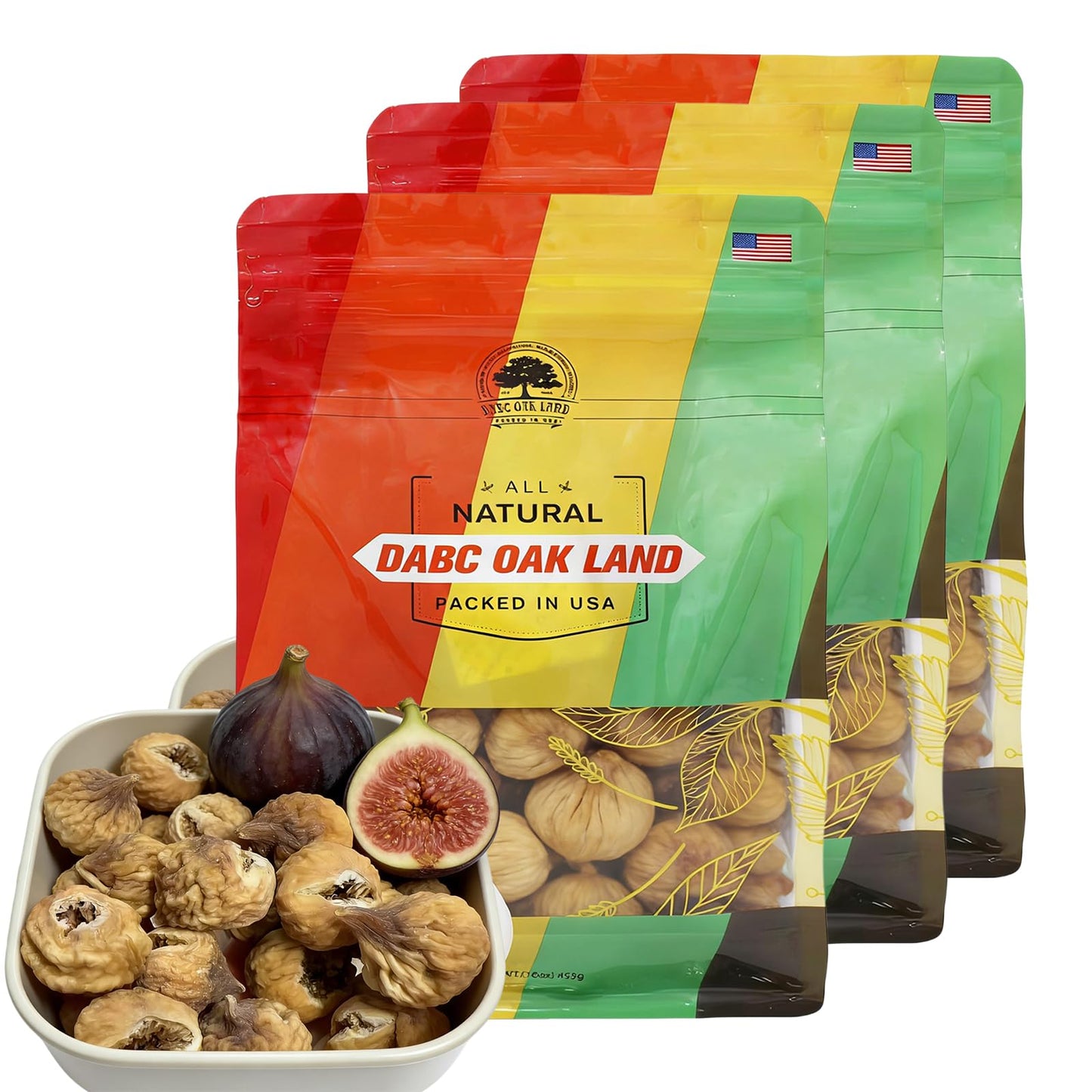 3LB Natural Sun-Dried Figs |Unsulphured, No Added Sugar, Vegan|Good Source of Fiber | Dried Figs for Healthy Snacks, Baking, Che