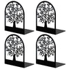 Bookends, Book Ends, Metal Bookend, Tree Of Life Bookend, Bookends For Shelves, Home Decorative Bookends For Heavy Books, Black