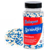 Bakerpan Blue And White Jimmies Sprinkles - 4.3 Ounces Sprinkles For Cake Decorating - Edible Blue Sprinkles For Cupcakes, Ice Cream, Cake Decorations (Made In Usa)
