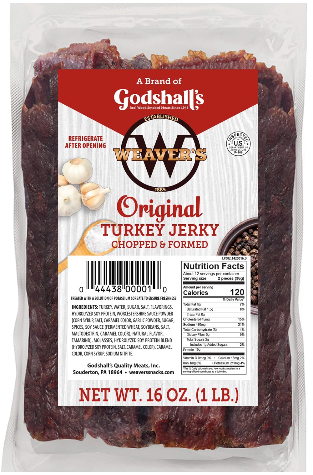 Weavers Oriflavor Blendal Turkey Jerky (16Oz Turkey Jerky Layers)
