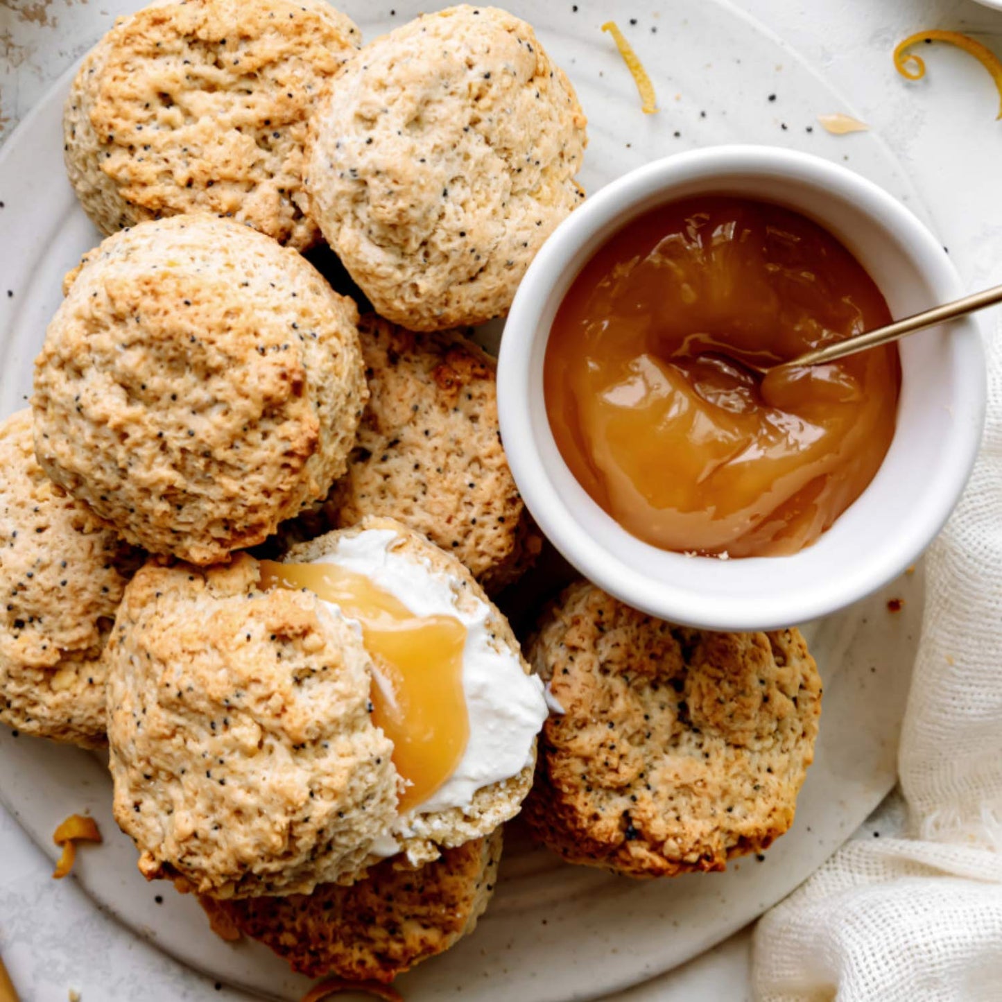 English Scone Mix, Lemon Poppyseed By Sticky Fingers Bakeries – Easy To Make English Scones Fresh Baked, Makes 12 Scones (2 Pk)