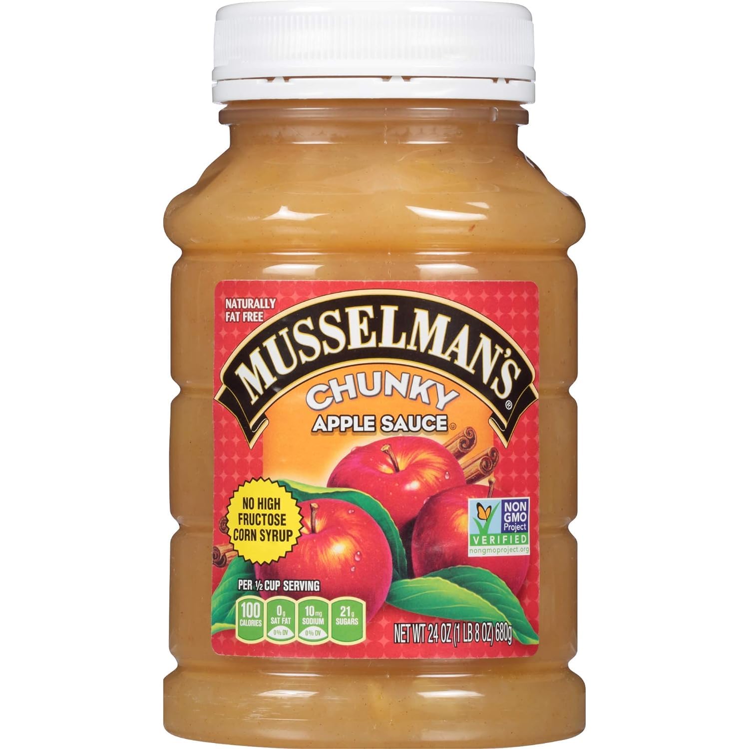 Musselman's Chunky Apple Sauce Plastic Jars, 24 Ounce