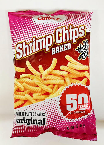 Shrimp Chips, Original,Baked Wheat Puffed Snacks, 4 Oz,2Pack