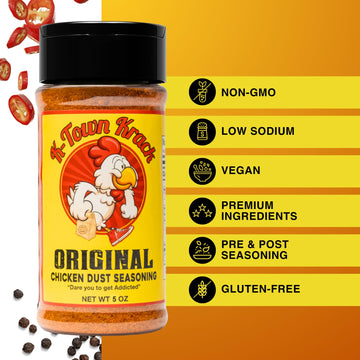 K-Town Krack BBQ Rub and Spice Blend for Chicken, Beef, Pork, Fish - 5oz Seasoning