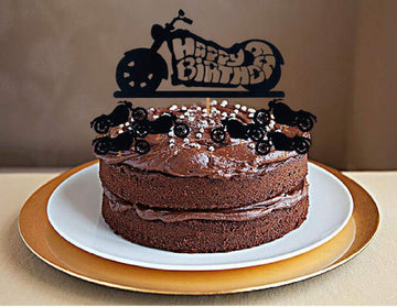 Laventy 25 Pcs Motorcycle Cake Topper Scooter Cupcake Toppers Motorcycle Happy Birthday Cake Topper For Mans Birthday Party Or B