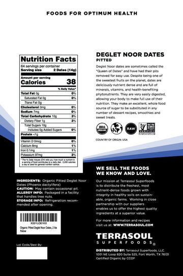 Terrasoul Superfoods Organic Deglet Dates, 6 Lbs (3 Pack) - Pitted | Fresh | Natural Sweetener
