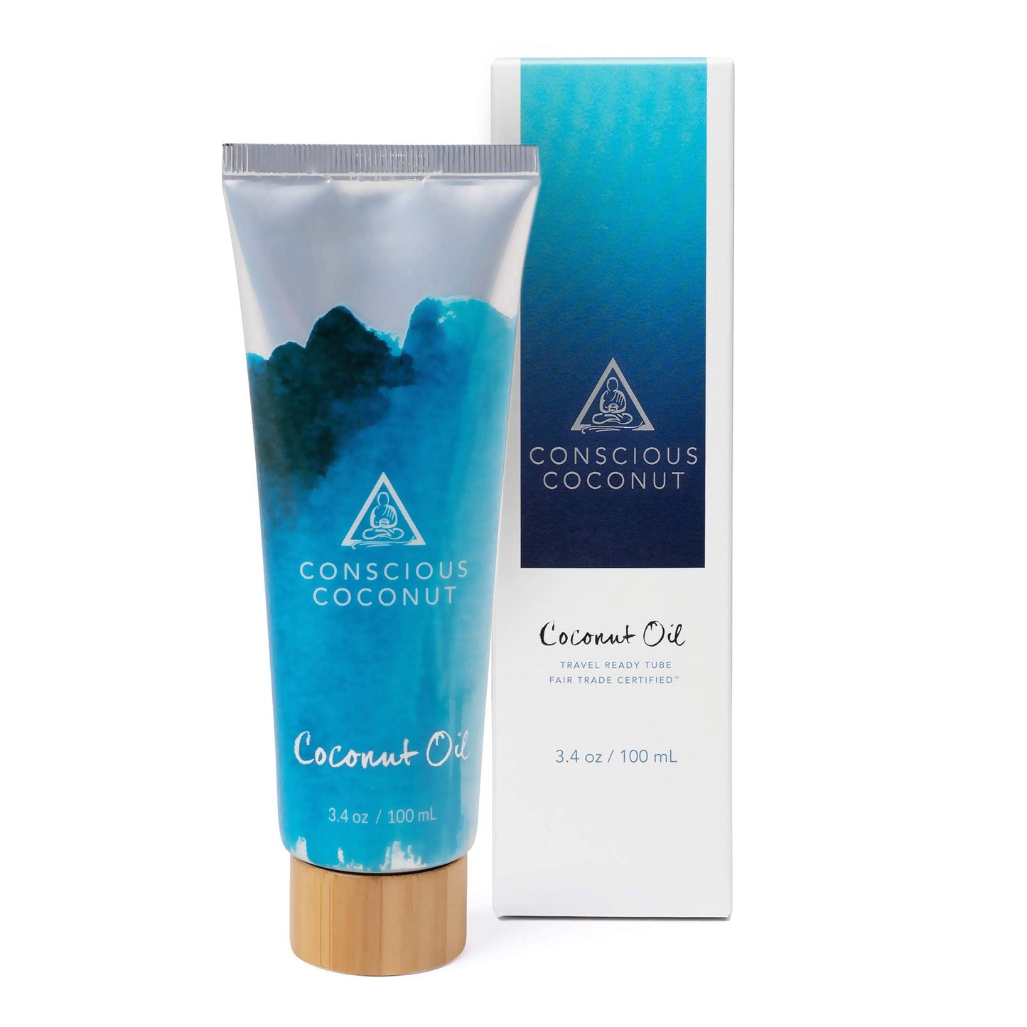 Conscious Coconut Travel-Ready Coconut Oil Tube (3.4 oz) - Organic, Fair Trade, Raw & Centrifuged | TSA-Approved Multipurpose Sk