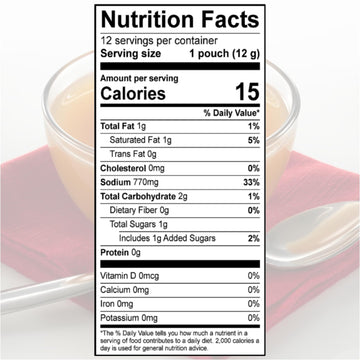 SAVORY CHOICE Beef Broth Concentrate, 3 Box of 12 Packets (12g) - Gluten-Free, Diary-Free Broth Concentrate