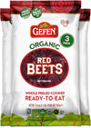 Gefen Organic Red Beets, Whole, Peeled, Cooked & Ready To Eat, 1.1Lb (3 Pack)