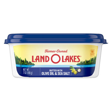 Land O Lakes Butter with Olive Oil & Sea Salt, Spreadable, 7 oz tub