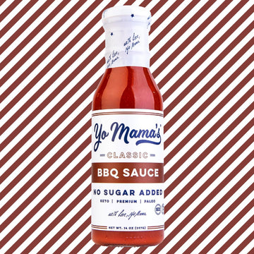 Yo Mamas Foods Keto Barbecue Sauce - No Sugar Added, Low Carb, Vegan, Gluten Free - 14 Ounce