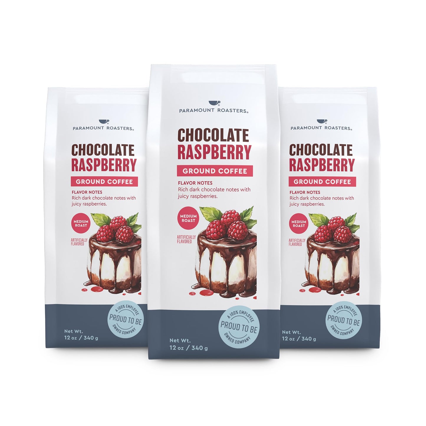 Paramount Roasters Chocolate Raspberry Ground Coffee 12 Oz Pack Of 3