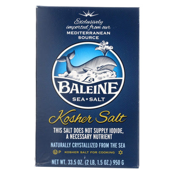 La Baleine Kosher Salt, 33.5oz (Pack of 6)