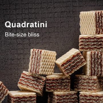Loacker Quadratini Tiramisu Wafer Cookies - 30% Less Sugar - 7.76 Ounce (Pack of 6) - Non-GMO