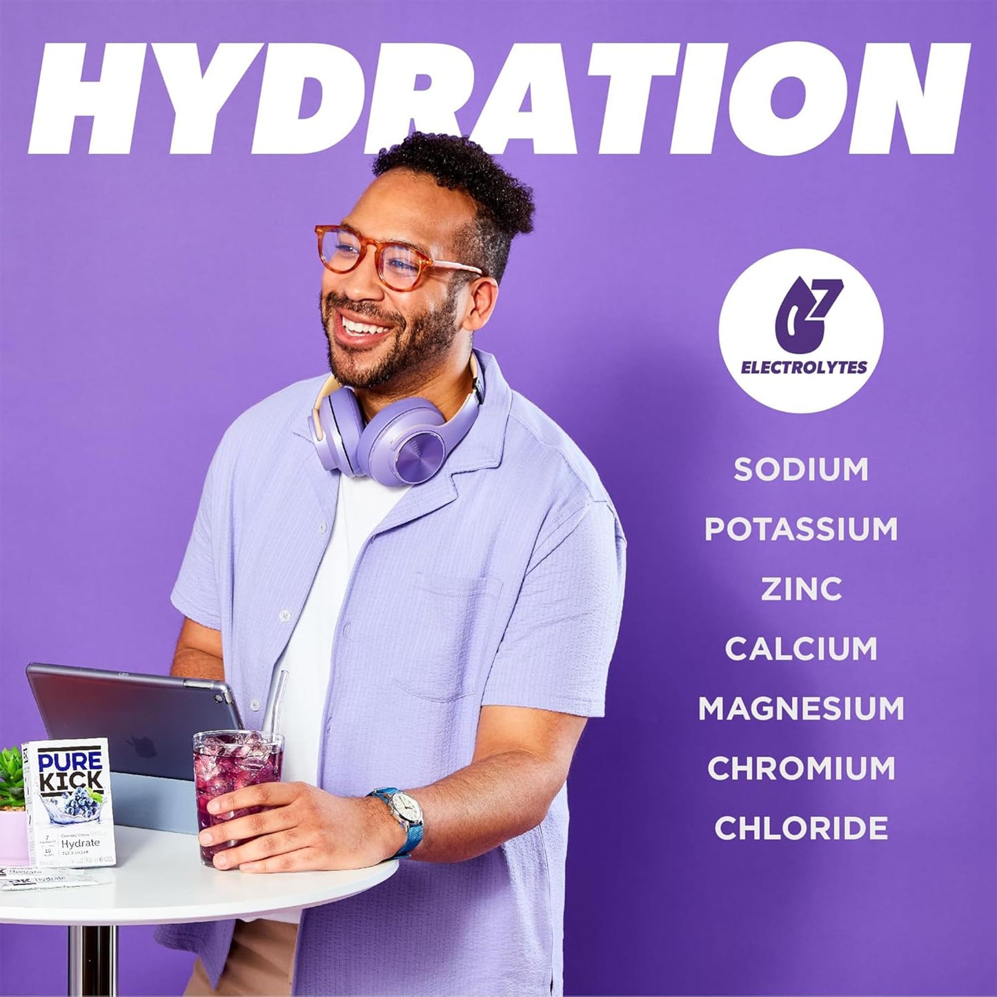 Pure Kick Ultimate Variety Pack - 9 Flavors Of Energy Drink Packets - Pure Kick Hydrate And Energy Drink Powder - Water Flavorin