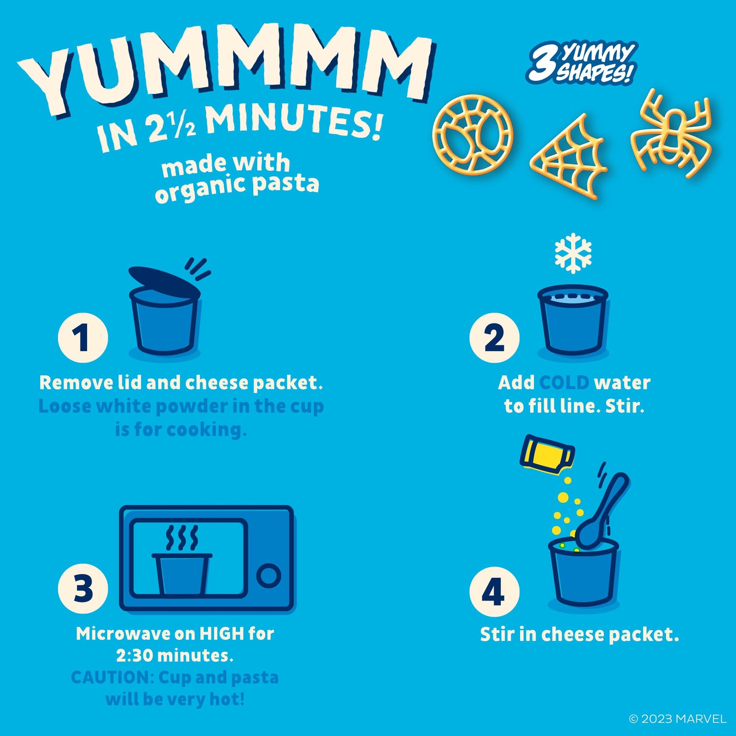 Annie'S Marvel Spidey And His Amazing Friends Macaroni And Cheese, Microwavable Pasta And Cheddar, 4 Cups, 7.48 Oz