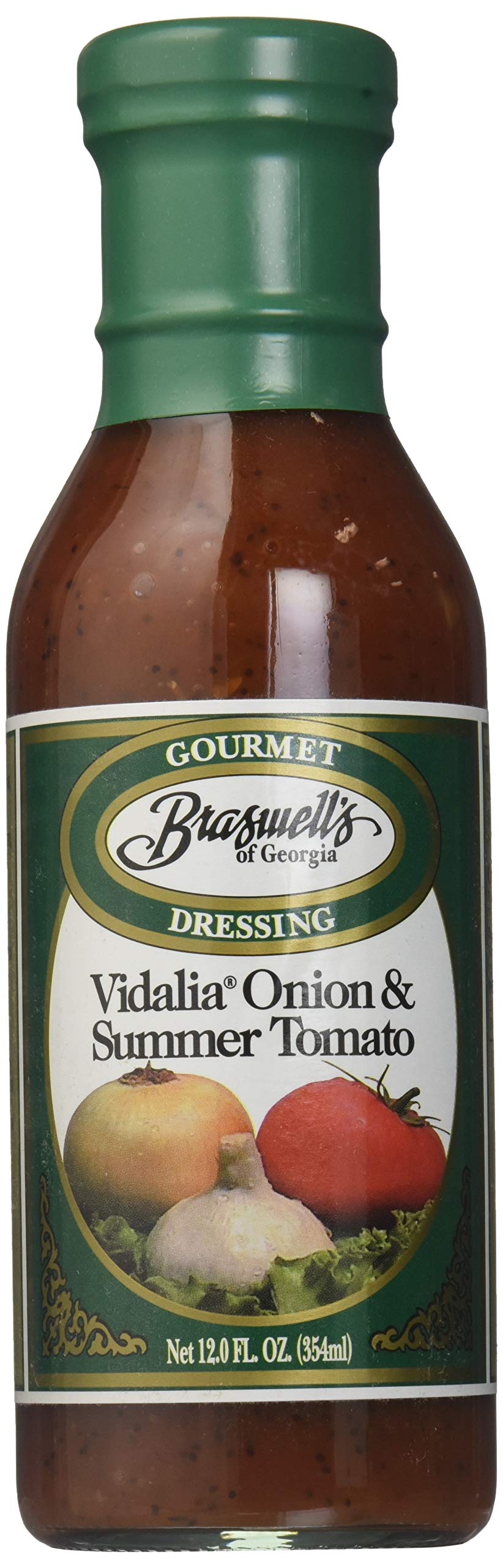 Braswells Vidalia Onion Tomato Dressing, Small-Batch, 12 Fl Oz (Pack of 6), Made in USA, Since 1946
