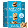 Gluten Free Partake Crunchy Soft Baked Chocolate Chip Cookies - Vegan - Free From The Top 9 Allergens Including Dairy Wheat Soy Eggs & Peanuts - Non Gmo - Safe School & Office Snack (3 Pack 5.5Oz Boxes)