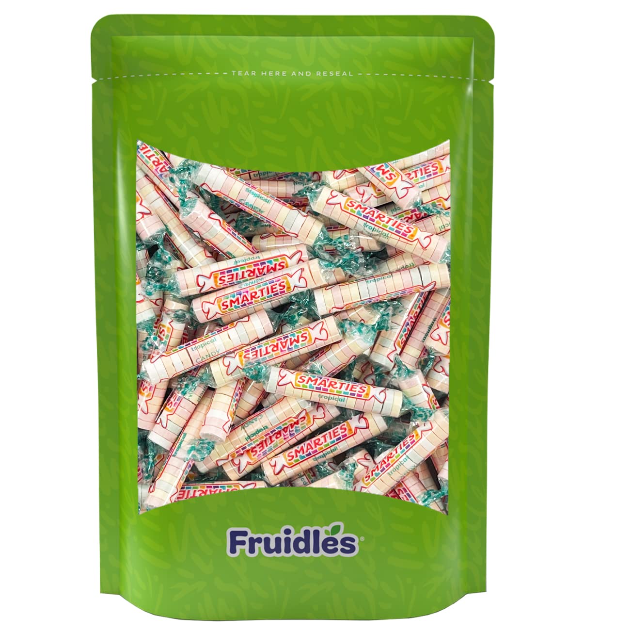 Fruidles Smarties Hard Candy Roll, Tropical Flavors, 1 Pound, Individually Wrapped