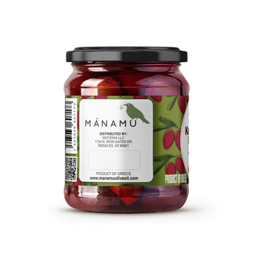 Whole Premium Kalamata Olives From Greece Jumbo Size Preserved In Premium Koroneiki Olive Oil 14.4 Oz