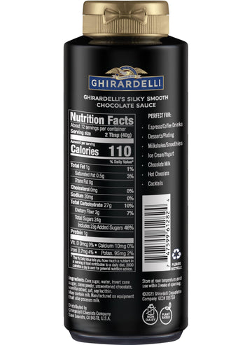 Ghirardelli - Sea Salt Caramel, Chocolate and Caramel Flavored Sauce 16 oz Bottles (Set of 3) with Ghirardelli Stamped Barista S