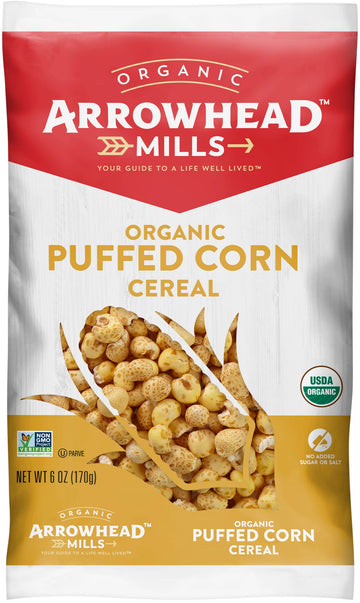 Arrowhead Mills Puffed Corn Cereal, 6 Oz (Pack Of 12)