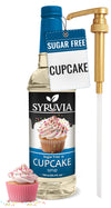Syruvia Sugar-Free Cupcake Coffee Syrup - 25.4 fl oz Premium Coffee Flavoring Syrup - 0 Calorie- Kosher Coffee Syrups, Gluten Fr