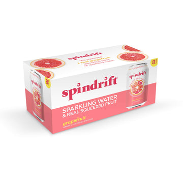 Spindrift, Sparkling Water, Grapefruit, 12 Oz (Pack Of 8)