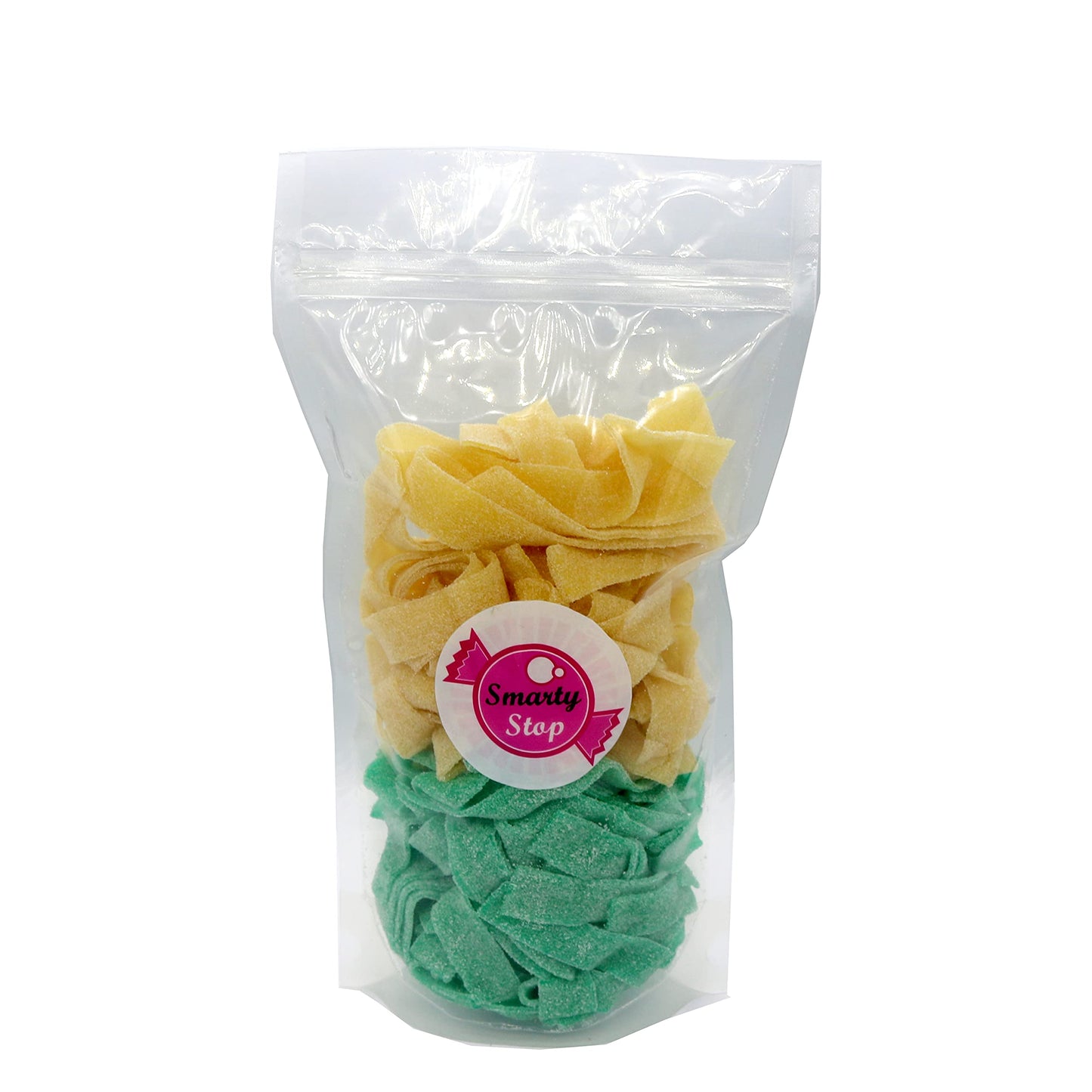 Smarty Stop Sour Mix Belt Gummy Candy Collections (Mango-Green Apple, 1 Pound (Pack Of 1))