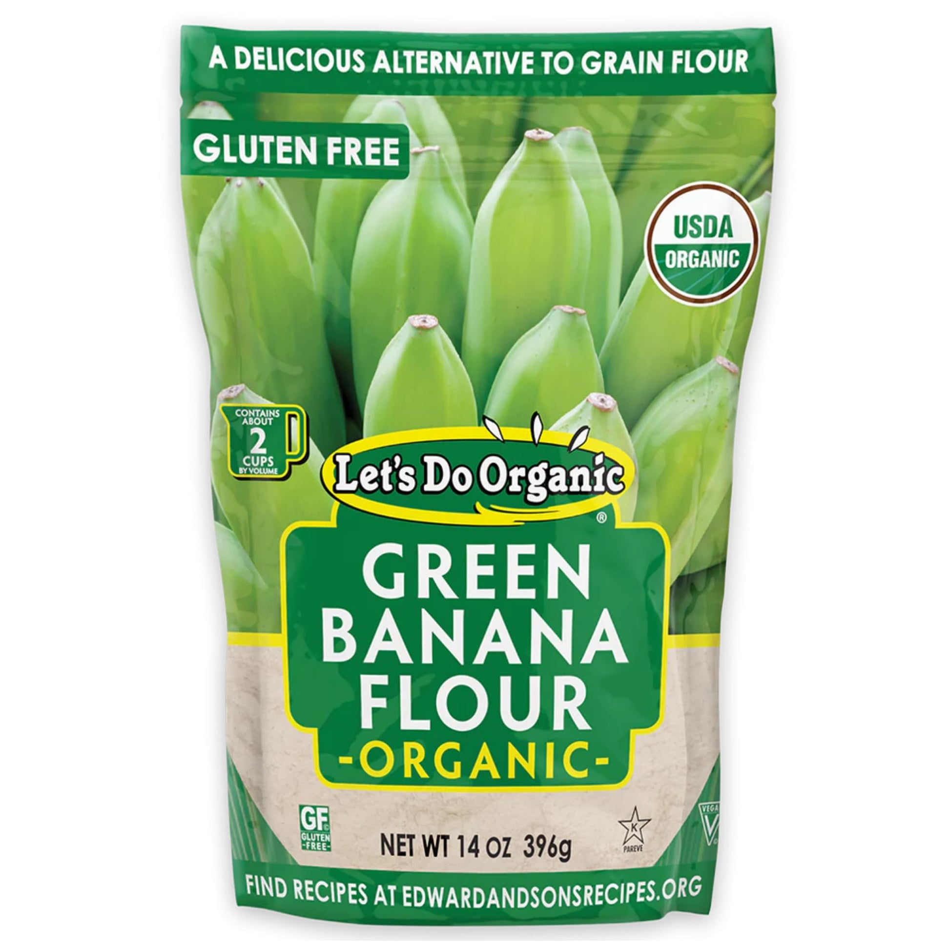 Let'S Do Organic Green Banana Flour - Grain Flour Replacement, Resistant Starch, Versatile Starch, Gluten Free, Iron, Non-Gmo Pr