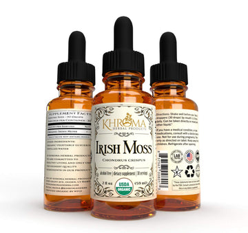 Organic Irish Moss - 2 Oz In Glass Bottle - Khroma Herbal Products - Organic Sea Moss