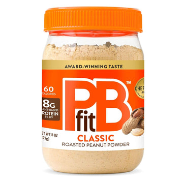 PBfit All-Natural Peanut Butter Powder, Powdered Peanut Spread From Real Roasted Pressed Peanuts, 8g of Protein 8% DV, 8 Ounce
