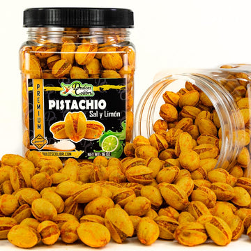 In-Shell Flavored California Pistachios | SAL Y LIMON | 16oz Family-Size Jar | Bold Mexican Flavors | Artisan made, Fresh & Deli