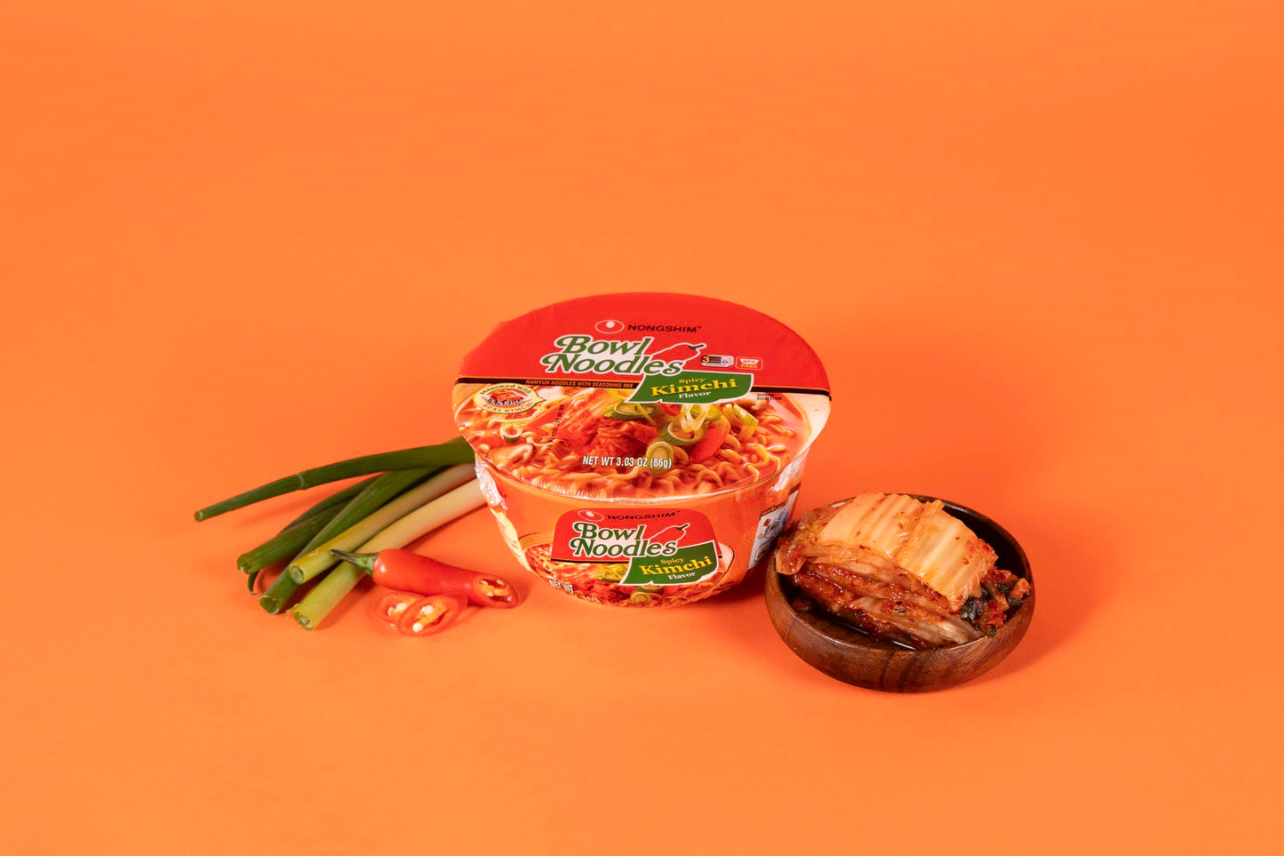 Nongshim Ramen Noodles Gourmet Instant Ramen bowl enhanced Microwavable Noodle Soup Kimchi 3.03 Ounce (Pack of 12)