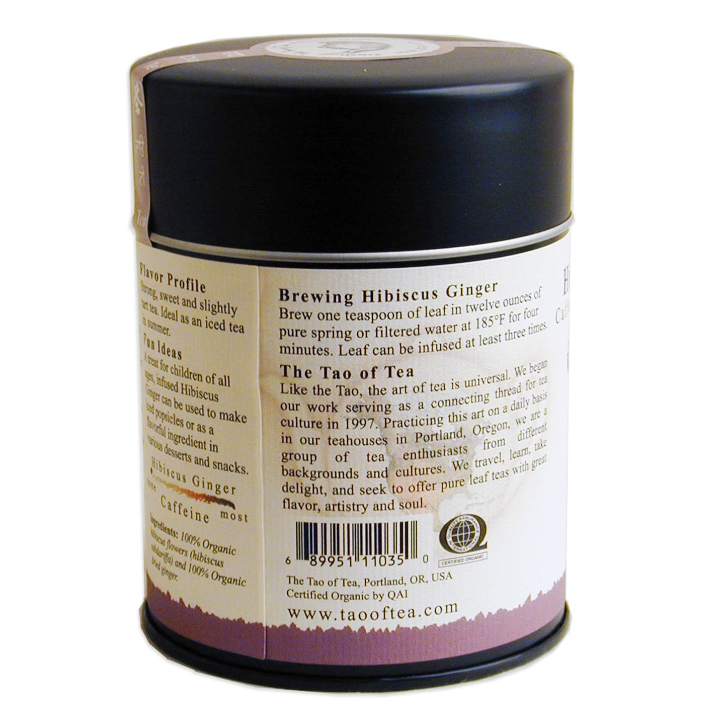 The Tao of Tea Hibiscus Ginger Loose Leaf Tea, 3 Ounce Tin, Makes 50 Cups